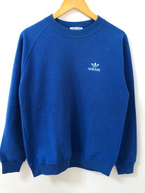 【送料無料】adidas（アディダス）80's　デサント製　トレフォイル刺繍　ラグラン　スウェット　トレーナー【中古】【007】