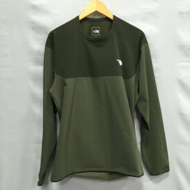 【送料無料】THE NORTH FACE APEX Flex Crew NP72382 / ザノースフェイス エイペックスフレックスクルー　長袖Tシャツ　メンズ　ニュートープダークグリーン×ニュートープ　size:XL【中古】【006】