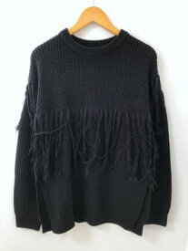 【送料無料】Education from Youngmachines（エデュケーションフロムヤングマシーン）65N52-800-09　フリンジニット セーター【中古】 【007】