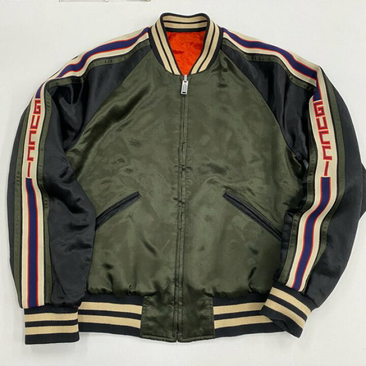 楽天市場】【送料無料】GUCCI 18AW ストライプアセテート ボンバー 