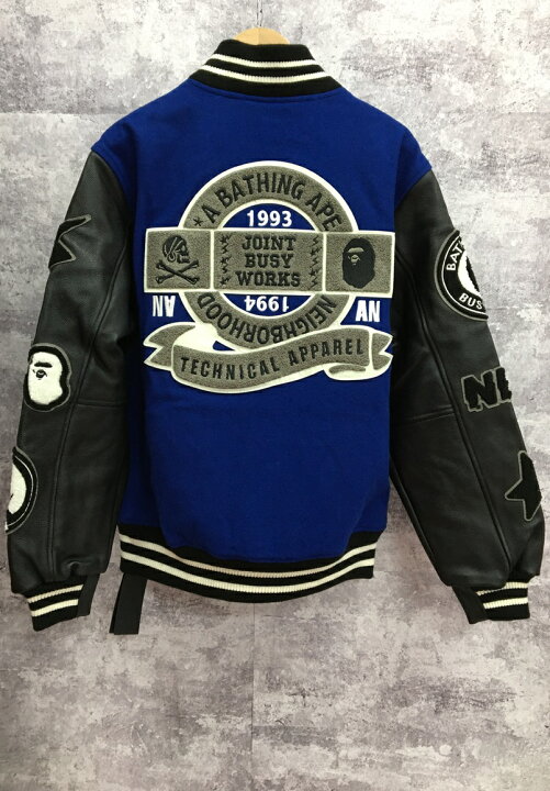 楽天市場】【送料無料】NEIGHBORHOOD×A BATHING APE VARSITY 