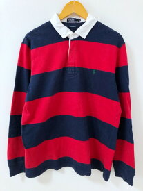 Polo by Ralph Lauren（ポロバイラルフローレン）CUSTOM FIT　ボーダー　長袖　ラガーシャツ【中古】 【007】