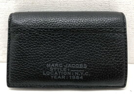 MARC JACOBS(マークジェイコブス) レザー 二つ折り財布 ブラック / S133L01RE22 【中古】【007】