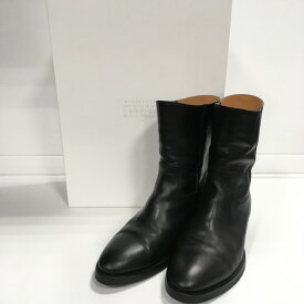 【送料無料】Maison Margiela Pull On Boots P5122 / メゾンマルジェラ　プルオンブーツ　メンズ　レザー　ブラック　size：44 (約29cm)【中古】【006】