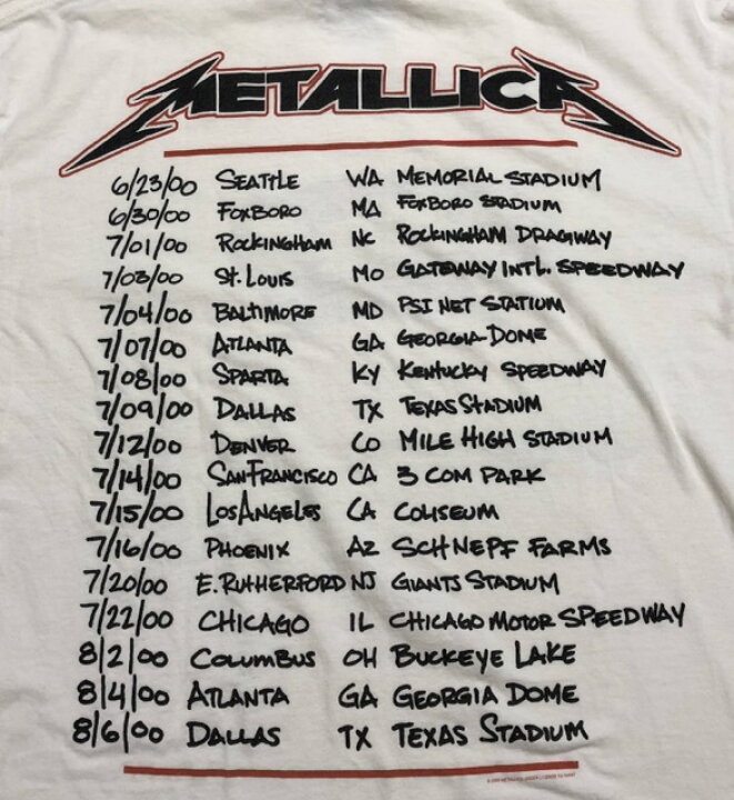 楽天市場】【送料無料】METALLICA（メタリカ）00