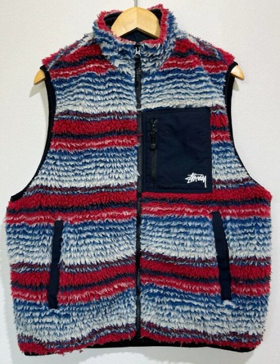 楽天市場】【送料無料】STUSSY（ステューシー） Striped Sherpa Vest 