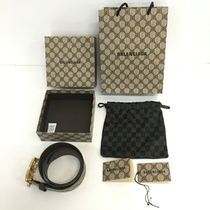 楽天市場】【送料無料】BALENCIAGA BBバックル バレンシアガ レザー  