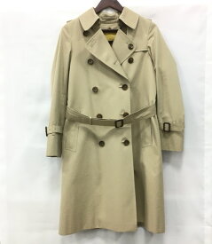 【送料無料】THE FLAT HEAD MK LABEL Ladies TRENCH COAT / フラットヘッド MKレーベル レディーストレンチコート　ウールライナー付き　アウター　ベージュ　size:36【中古】【006】