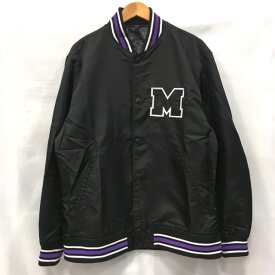 [Free Shipping] Nijisanji "ROF-MAO Apparel" Fuwa Minato Stadium Jacket Style Blouson Outerwear Blouson Men's Black Size: M VTuber Virtual Liver [Used] [006]