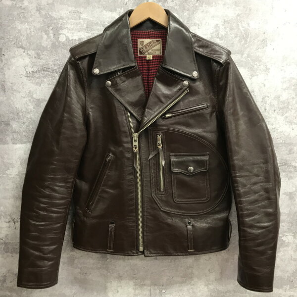 【送料無料】Y'2 LEATHER HORSE D-POCKET DOUBLE RIDERS ホースハイド Dポケット ダブルライダース レザージャケット 馬革 ワイツーレザー【中古】 【004】