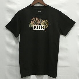 【送料無料】KITH Treats Tokyo The Hanabi Tee / キス トリーツ トウキョー ザ ハナビTシャツ　 花火　東京限定 　2019SS　ボックスロゴ　プリント　半袖　ブラック　size:S【中古】【006】