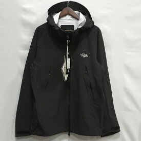 【送料無料】POLEWARDS Dual Force Rain Jacket PW2KJN01 / ポールワーズ ストレッチレインジャケット　マウンテンパーカー　ナイロンジャケット　アウター　アウトドア　メンズ　ブラック　size:L【中古】【006】