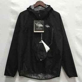 【送料無料】POLEWARDS UltraLight Rain Hoodie PW2HJN15 / ポールワーズ ウルトラライトレイン フーディ　ナイロンパーカー　ナイロンジャケット　アウター　アウトドア　メンズ　ブラック　size:L【中古】【006】