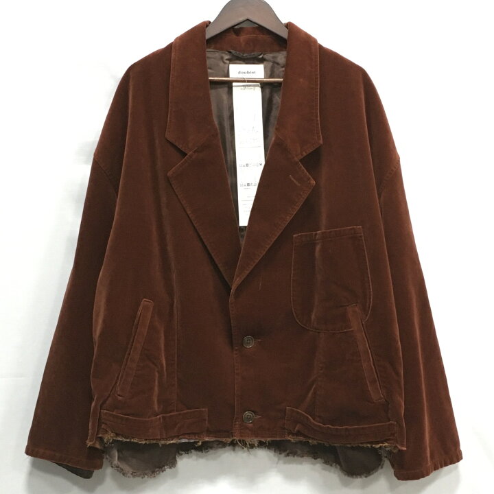楽天市場】【送料無料】doublet CUT OFF VELVET JACKET 21AW09JK42 