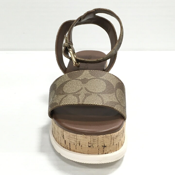 楽天市場】【送料無料】COACH Talulah Sandal Khaki/saddle C3064 