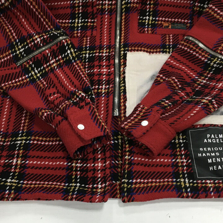 楽天市場】【送料無料】PALM ANGELS CHECK ZIPPED OVERSHIRT  