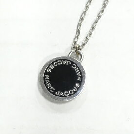 MARC JACOBS LOGO DISC ENAMEL M0008546 / マークジェイコブス ロゴディスク エナメル ペンダント　ネックレス　レディース　シルバー　ブラック【中古】【006】