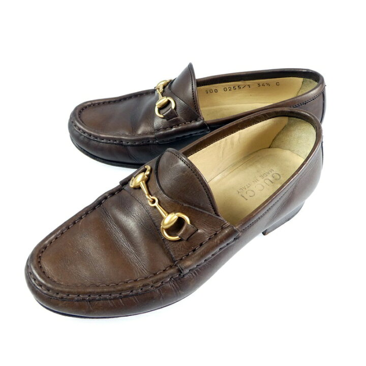 楽天市場】【中古】GUCCI｜グッチ ビットローファー ブラウン サイズ 