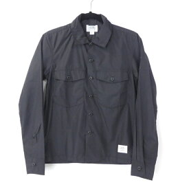 【中古】CRIMIE｜クライミー WATER RESISTANT MILITARY SHIRT L/Sミリタリーシャツ C1K1-SH01 2018AW ブラック サイズ：XS【f104】