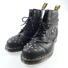 【中古】Dr.Martens｜ドクターマーチン CORE APPELIQUE 1460 CHAIN 27776001 ブーツ ブラック サイズ：UK8(27.0cm程度)【f127】