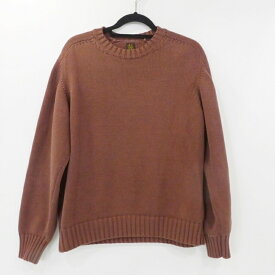 【中古】BATONER｜バトナー OPEN-END YARN CREW NECK KNIT BN-22SM-005 ニット 2022SS ブラウン サイズ：2 / ドメス【f104】