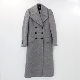 【中古】BURBERRY｜バーバリー ツイードダブルブレストコート 8001324 バーバリージャパン正規品 サイズ：36【f112】