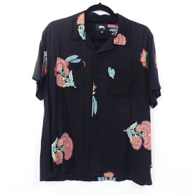 【中古】STUSSY｜ステューシー Hana Printed Shirt 111987 オープンカラーシャツ 2018SS サイズ：【f103】