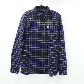【中古】FRED PERRY｜フレッドペリー Oxford Check Shirt M4657 シャツ長袖 サイズ：L / インポート【f102】