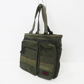 【中古】BRIEFING｜ブリーフィング BS TOTE TALL トートバッグ グリーン【f121】