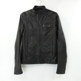 【中古】G-STAR｜ジースター MFD LEATHER JKT レザージャケット 82568 4557 2012A/W ゴートスキン ブラック サイズ：XS / インポート【f094】