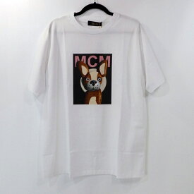 【中古】MCM｜エムシーエム マグショットプリント MHTDSMM16 Tシャツ半袖 ホワイト サイズ：M【f135】