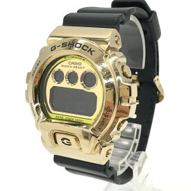 【中古】G-SHOCK｜ジーショック デジタルクオーツ/腕時計/GM-6900G-9JF ブラック×ゴールド【f131】