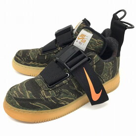 【中古】NIKE｜ナイキ AIR FORCE 1 UTILITY LOW PRM WIP/スニーカー/AV4112-300/ "CARHARTT WIP"CAMO GREEN/TOTAL ORANGE サイズ：26cm【f126】