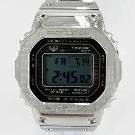 【中古】G-SHOCK｜ジーショック GMW-B5000D-1JF FULL METAL Bluetooth デジタル 電波ソーラー 腕時計 シルバー／ブラック【f131】