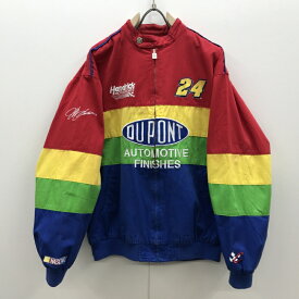 【送料無料】AUTHENTICS 90年代 チェイス DUPONT デュポン ジェフ ゴードン NASCAR レーシングジャケット XL 長袖【ヴィンテージ ビンテージ】【アメリカ古着】【中古 USED 古着】