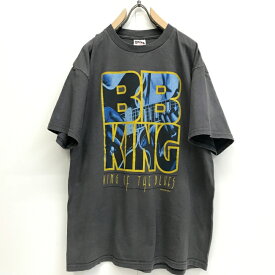【送料無料】90年代 B.B. KING KING OF THE BLUES TOUR 1999 BBキング Tシャツ グレー XXL 半袖【ヴィンテージ ビンテージ】【アメリカ古着】【中古 USED 古着】