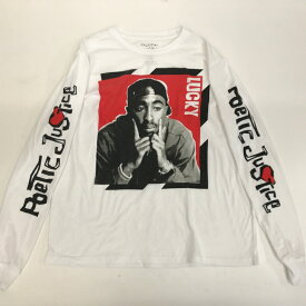 【送料無料】ケミストリー 2PAC POETIC JUSTICE 長袖 ムービー Tシャツ ロンT ホワイト L 長袖【ヴィンテージ ビンテージ】【アメリカ古着】【中古 USED 古着】