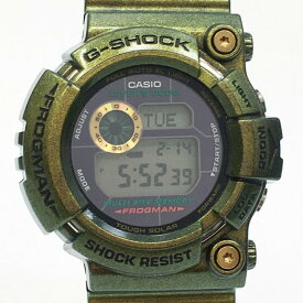 【中古】G-SHOCK ジーショック 時計 GW-200GM-9JF FROGMAN GOLD DEFENDER フロッグマン ゴールドディフェンダー 白虎 四神 デジタル ソーラー カラー：カーキグリーン 【f131】