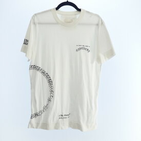 【中古】GIVENCHY｜ジバンシィ BM716C3Y6B 2021A/W SYMBOL CIRCLE CHAIN SLIM FIT T-SHIRT Tシャツ 半袖 国内正規品 ホワイト サイズ：S【f135】