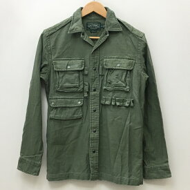 【中古】POLO RALPH LAUREN ポロラルフローレン シャツ長袖 サイズ：XS カラー：カーキ サファリシャツ:復刻モデル / アメカジ【f101】