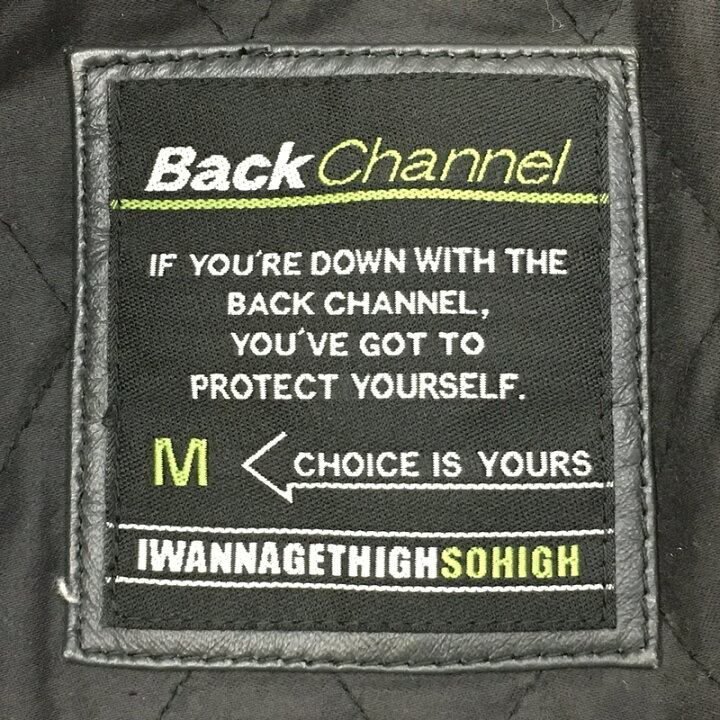 楽天市場】【中古】Back Channel バックチャンネル レザージャケット 