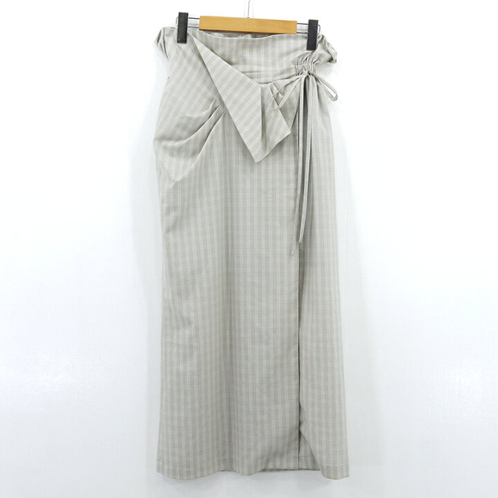 楽天市場】【中古】 Summer Wool Plaid Front Slit Skirt スカート 