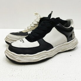 【中古】MIHARA YASUHIRO ミハラヤスヒロ スニーカー サイズ：EU44 カラー：ブラック c09fw706-wb #FR2 × atmos Wayne Low Leather【f126】