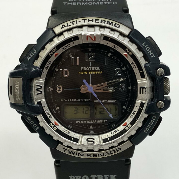 楽天市場】【中古】 CASIO | カシオ PROTREK TWIN SENSOR 腕時計 PRT  