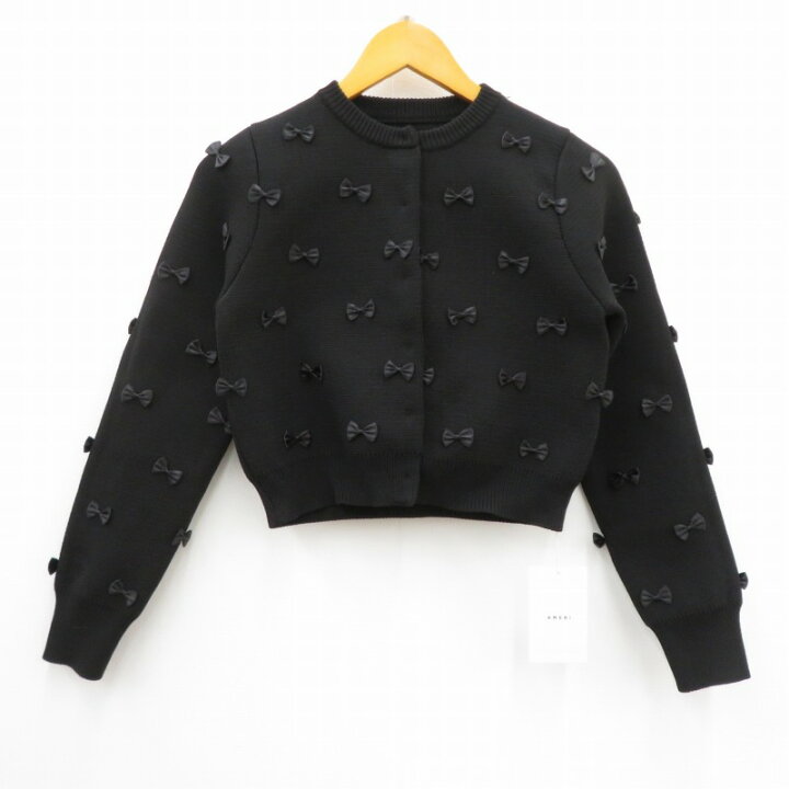 楽天市場】【中古】AMERI | アメリ MANY RIBBON SHORT KNIT TOP ニット 