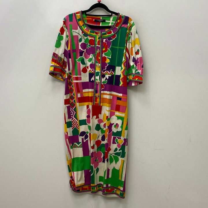 楽天市場】【中古】LEONARD | レオナール 総柄ボタンワンピース  
