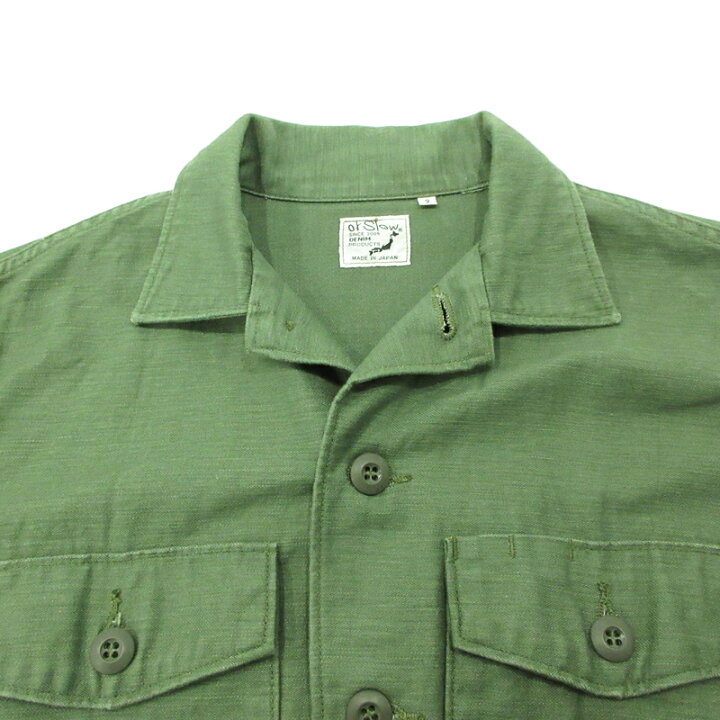 楽天市場】【中古】orSlow | オアスロウ ミリタリーシャツ グリーン 