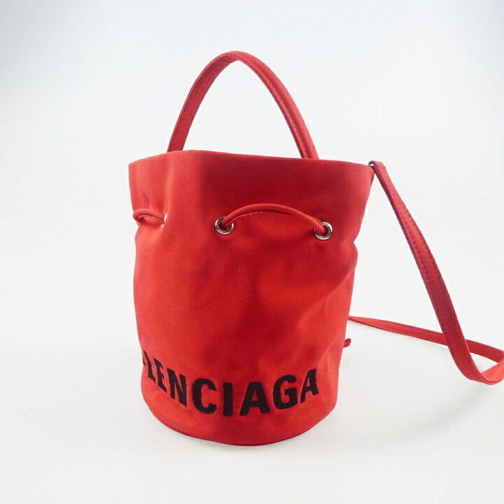 【中古】BALENCIAGA | バレンシアガ WHEEL XS 2wayバッグ 619458 レッド【姫路東店】