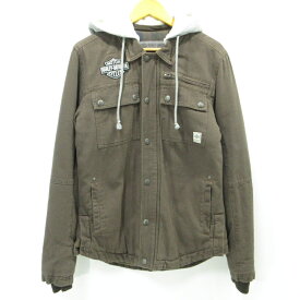 【中古】HARLEY-DAVIDSON | ハーレーダビットソン ワークフードジャケット 97413-20VM ブラウン サイズ：S【三重本店】