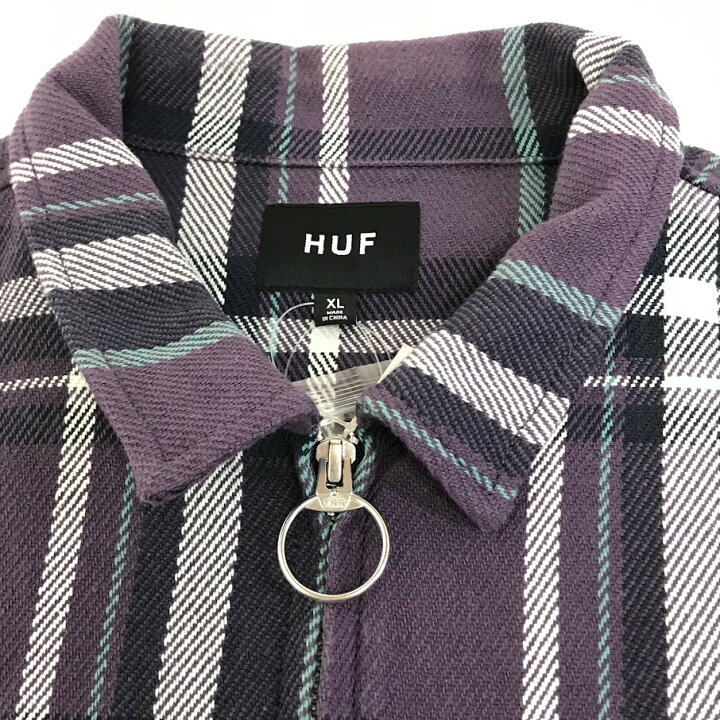 楽天市場】【中古】HUF | ハフ JETT PLAID ZIP SHIRT ジップシャツ 